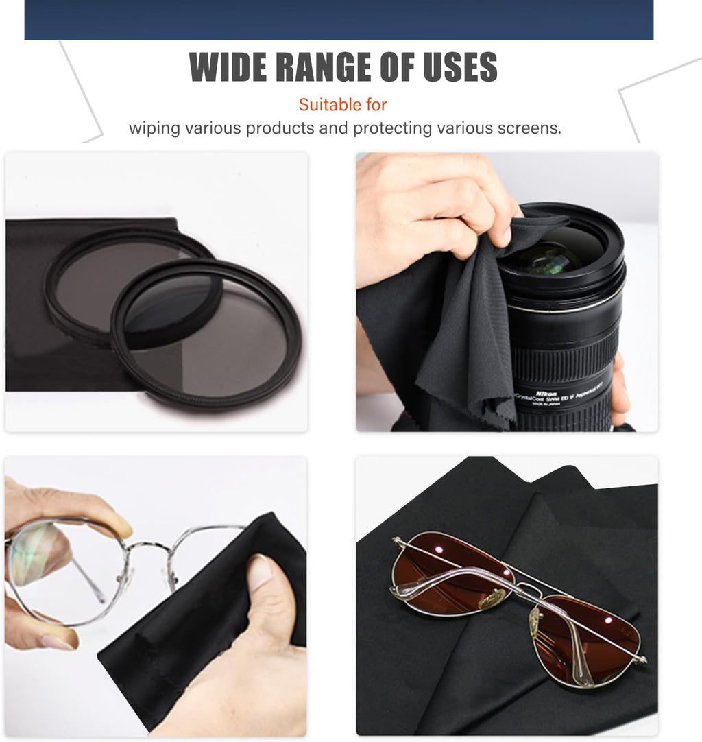 3 Pack Microfiber Liner Cleaning Cloth 13" with Screen Keyboard Imprint Protection, Laptop Keyboard Protector Compatible with MacBook Pro/AIR 13" and MacBook PRO 14"-Black