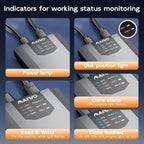 MAIWO Dual Bay M.2 SATA SSD Enclosure Cloner, USB3.1 Gen2 Type C 6Gbps B-Key/B+M Key Solid State Drive Reader for SSD Size 2230/2242/2260/2280