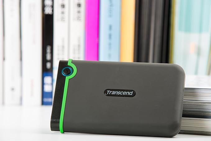 Transcend 1TB USB 3.1 Gen 1 StoreJet 25M3S SJ25M3S Rugged External Hard Drive TS1TSJ25M3S,Grey