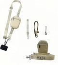 Clip and Go Strap for Phone with Wallet - Adjustable and Detachable Phone Lanyard Crossbody, Wrist Wallet for Home Travel