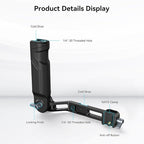 SmallRig Plastic Lightweight Adjustable Handle Sling Handgrip Only for DJI RS 4 Mini/RS 3 Mini Gimbal Handheld Stabilizer, with NATO Clamp and Cold Shoe Mount