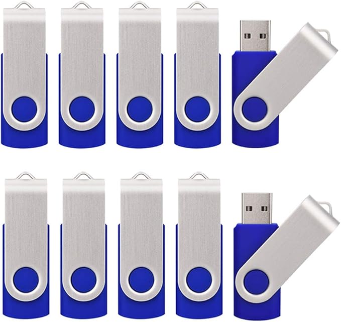 10 Pack 16GB USB Flah Drives USB 2.0 USB Memory Stick-Blue