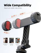 Phone Tripod Mount, Universal Cell Phone Mount for Tripod with 2 Cold Shoe & 1/4" Standard Screw, 360° Rotates & 180° Tilts Adjustable Phone Holder Adapter for Mobile & Camera Photography