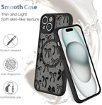 AIGOMARA Case for iPhone 15 Plus [Compatible with MagSafe] Black Ribbon Bow Pattern Design Soft TPU Bumper Hard PC Back Anti-Fall Shockproof Protective Slim Magnetic Cover for Women Girls