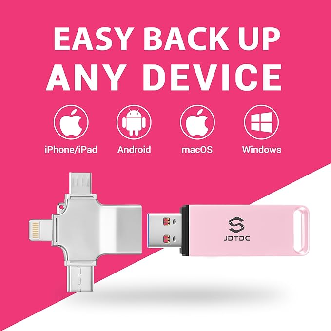 128GB Auto Photo-Stick-USB-Flash-Drive for All Devices Secure-Picture-Saver-Flash-Drive Picture-Stick-for-Photos Universal Photo & Video Backup Device 4-IN-1-Photo-Saver-Stick PC-Photo-Finder-Stick