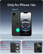 ESR for iPhone 16e Case, Compatible with MagSafe, Shockproof Military-Grade Protection, Magnetic Phone Case for iPhone 16e, Classic Hybrid Case,Clear