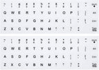(2PCS Pack) English Keyboard Stickers, Universal Keyboard Replacement Letters English White Background with Black Lettering for Laptops Computer, Matte Keyboard Alphabet Stickers -White