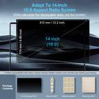 Laptop Privacy Screen 14 Inch Privacy Filter Screen Protector for 14Inch Laptop Anti Blue Light Glare Removable Filter