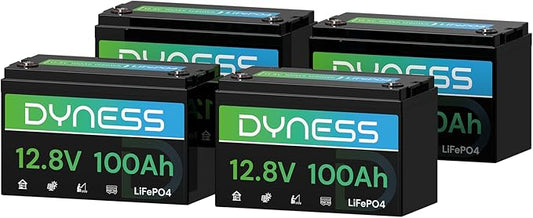 12V 100Ah LiFePO4 Lithium Battery (4 Pack) BCI Group 31 with Low-Temp Protection, A+ Grade Cell Built-in 100A BMS, 12 Volt Lithium Battery Perfect for RV, Solar System, Off-Grid, Home Energy