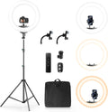 Aureday 22" Big Ring Light with 72" Sturdy Tripod Stand and Sandbag, 65W Large Studio Ringlight with Remote & Phone Holders for Photography/TikTok/YouTube/Tattoo/Barber/Video Recording