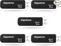GIGASTONE V30 32GB USB 2.0 Flash Drive 5-Pack, Capless Retractable Design Pen Drive, Carbon Fiber Style, Reliable Performance & Durable