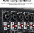 W IN-MIX DX8 Professional DJ Audio Mixer 8 Channel with 99 DSP Effects,7-band EQ,Independent 48V Phantom Power&Mute Button,Bluetooth Function,USB Interface Recording For Studio