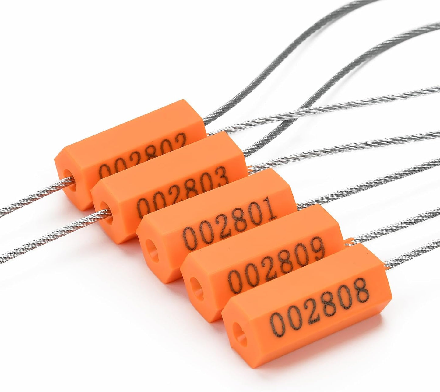 1000PCS Steel Cable Seals Metal Security Seal Numbered Metal Truck Trailer Seals Security Tags Tamper Evident Tags Container Seals Pull Tight Steel Wire Seals