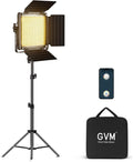 GVM 480 LED Video Light with Tripod, Dimmable 2300K-6800K LED Video Lighting with APP Control, SLED Photography Continuous Light for Studio Light for Studio YouTube Video Studio Set, Video Lamp