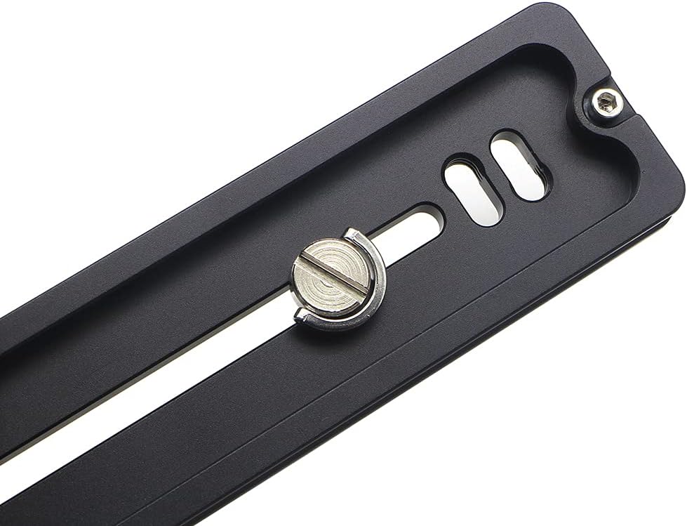 PU-350 350mm Universal Long Quick Release Plate Dual Dovetail Slide Rail with D-Ring Screw for Ball Head Tripod Mount DSLR Camera Arca Swiss Compatible