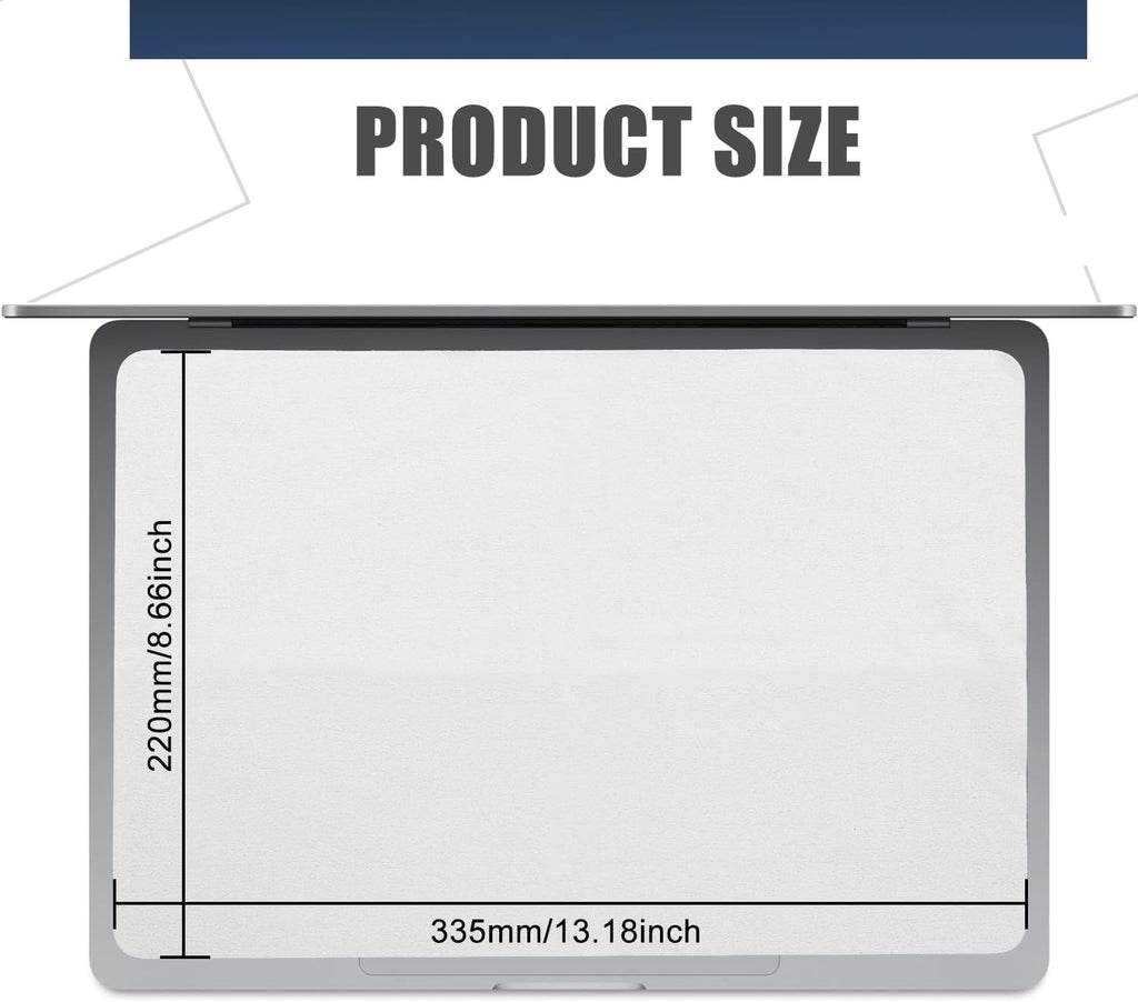 2 Pack Microfiber Liner Cleaning Cloth 15" 16" MacBook Air/MacBook Pro Screen Keyboard Imprint Protection, Keyboard Protector Compatible with MacBook Air 15.3" /MacBook Pro 15"/MacBook Pro 16"