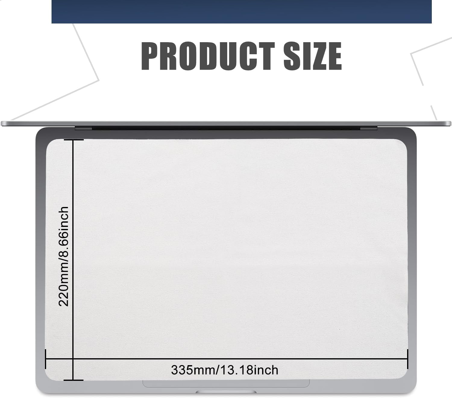 2 Pack Microfiber Liner Cleaning Cloth 15" 16" MacBook Air/MacBook Pro Screen Keyboard Imprint Protection, Keyboard Protector Compatible with MacBook Air 15.3" /MacBook Pro 15"/MacBook Pro 16"
