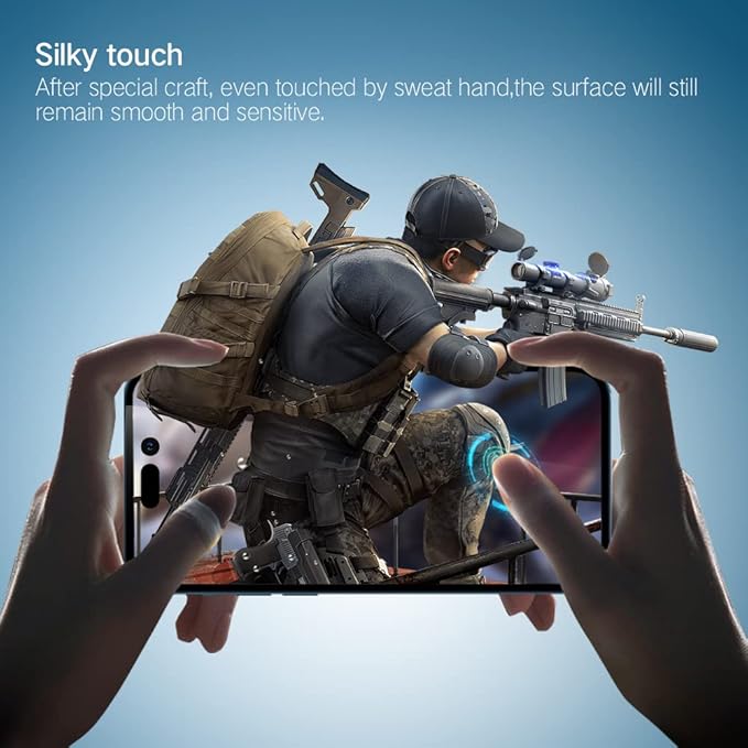 PERFECTSIGHT Anti Blue Light Screen Protector Compatible with iPhone 14 Pro Max 6.7 inch 2022, Eye Protection Blue Light Blocker, HD Clear Anti Fingerprint Anti Eye Fatigue 6X Stronger Tempered Glass