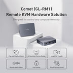 GL.iNet Comet (GL-RM1) Remote KVM Over Internet, 4K@30Hz Tailscale Support,Remote Keyboard, Video, Mouse, Install OS Via BIOS Control, Adapted KVM Switches for Home Offices,Data Center