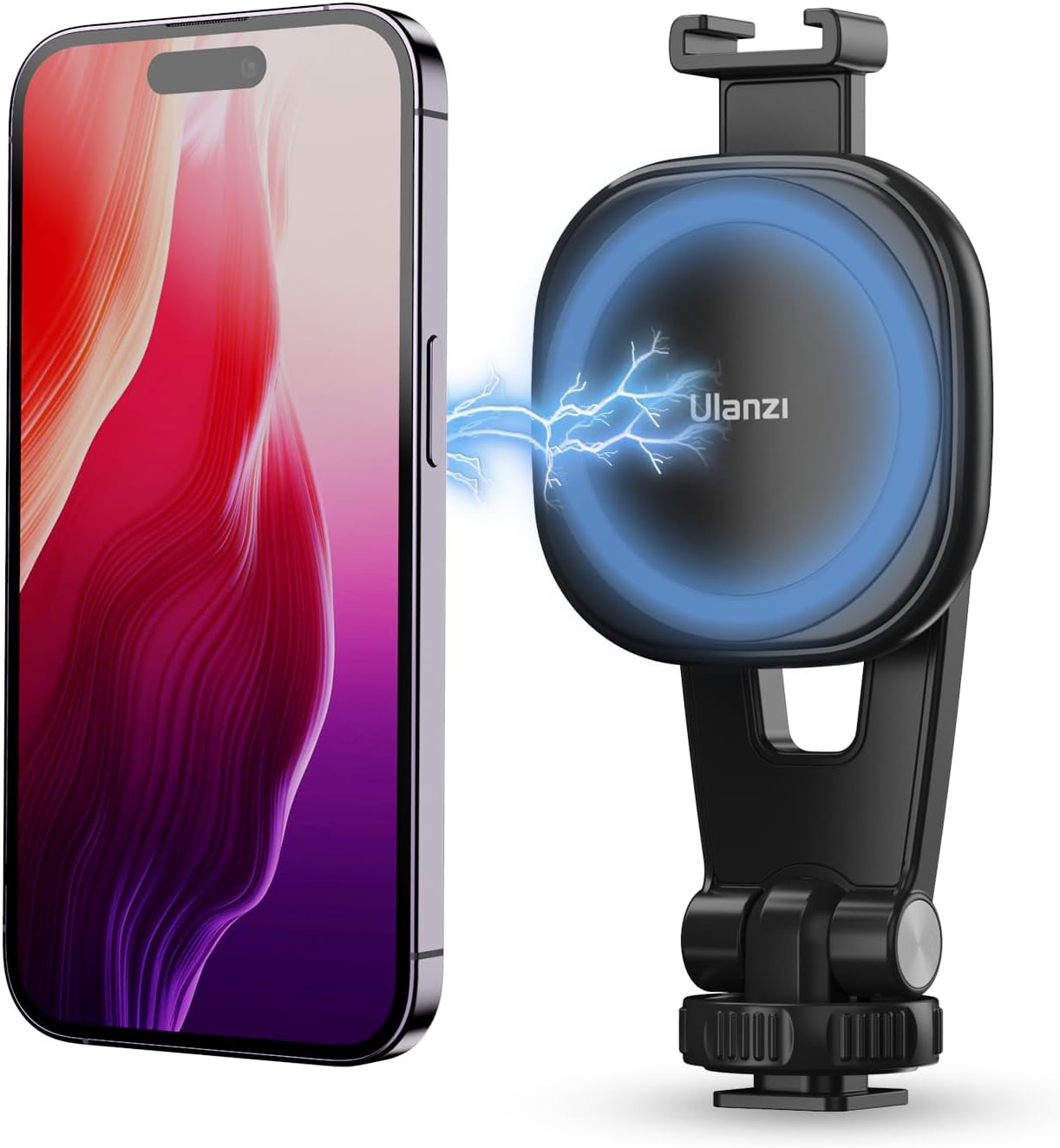 ULANZI Magnetic iPhone Tripod Mount MA23, Magnet Phone Holder Adapter Tripod Attachment Compatible with MagSafe Only for iPhone 12 13 14 15 16 Plus Pro Max All Series
