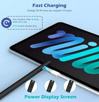Moko Stylus Pens for Touch Screens, Fast Charge Stylus Pen for Apple iPad/iPhone/Samsung/Lenovo/iOS/Android Tablets&Smart Phone Universal Stylus Capacitive Screen Pencil with Power Display, Black