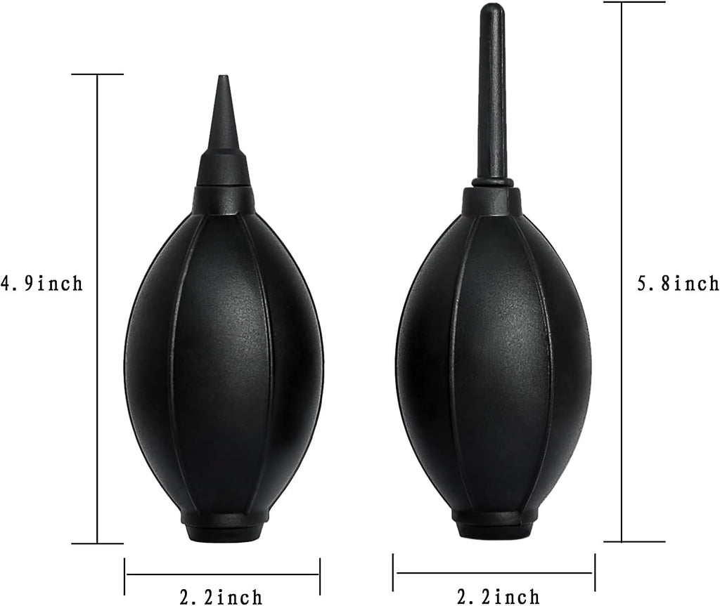 Silicone Soft Tip Manual Air Blower,Dust Cleaner for DSLR,Camera Lens,Camera Sensor,LCD,Keyboard,Watch,Coffee Machine,Cleaning Air Blower (Long+Short Nozzle)