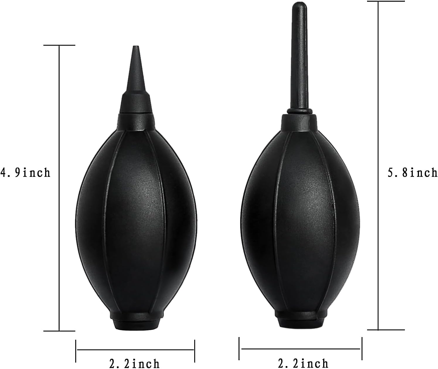 Silicone Soft Tip Manual Air Blower,Dust Cleaner for DSLR,Camera Lens,Camera Sensor,LCD,Keyboard,Watch,Coffee Machine,Cleaning Air Blower (Long+Short Nozzle)