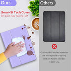 Keyboard Case for Samsung Galaxy Tab A9 Plus 5G 11 inch 2023 (SM-X210/X216/X218), 7 Color Backlit Detachable Keyboard Bluetooth, Smart Folio Cover with S Pen Holder for Galaxy Tab A9+ 11"(Purple)