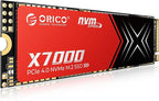 ORICO X7000 1TB NVMe SSD for Gaming, 7100MB/s Read Speed, 17μs Response Time, PCIe Gen 4 Internal Drive, PS5 & PC Compatibility, Comes with Heatsink for Enhanced Cooling and Multitasking
