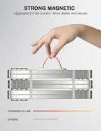 Lite 2 Magnetic Phone Grip, [Elastic Finger Strap] Phone Loop Holder, Compatible with Magsafe Series iPhone 16 15 14 13 12 Pro max, Silver