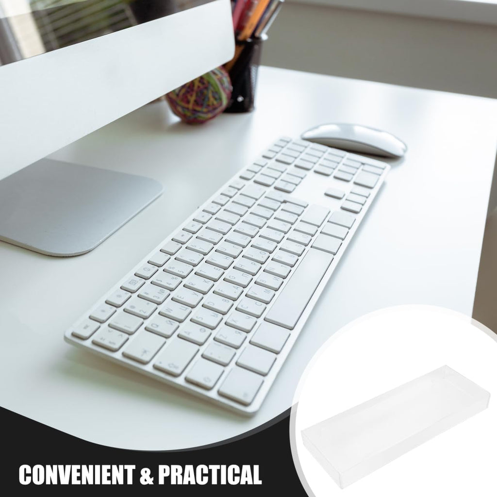 DOITOOL Acrylic Keyboard Cover Transparent Case: Mechanical Keyboard Protective Cover Desktop Cat Protector Computer Accessories - 18.6 X 5.9x 1.9inch