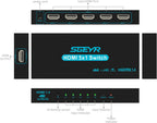 HDMI Switch SGEYR 5x1 HDMI Switcher 5 in 1 Out HDMI Selector 5 Port Box with IR Remote Control HDMI 1.4 HDCP 1.4 Support 4K@30Hz Ultra HD 3D 2160P 1080P