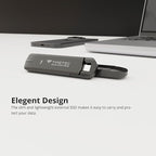 Timetec 1TB Pro Portable USB 3.2 Gen 2 Type-C/Type-A SSD Read Speed 1000MB/s Solid State Drive Stick for iPhone 15/Android/Tablet/Windows/Mac