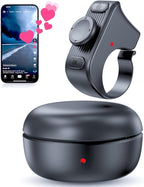 TikTok Scrolling Ring Remote Control, Camera Shutter Remote, Wireless Bluetooth Scrolling Ring for iPhone, iPad, iOS, Android - Graphite Black