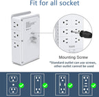 Surge Protector Nikleb 2-Pack, Multi Outlet Plug with 4 USB, Wall Charger Box Multiports Total 4.8A, Electrical Outlet Splitter, Plugs for Outlets Wall Mount, USB Power Adapter Low Profile