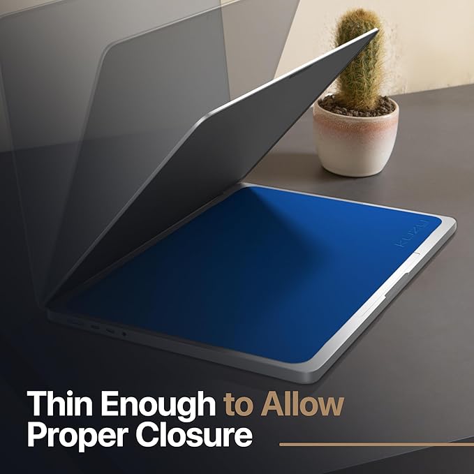 Kuzy Premium Microfiber MacBook Screen Cleaner and Keyboard Protector - Anti-Imprint Laptop Cleaning Cloth for MacBook Pro 16" and MacBook Air 15", Scratch-Free, 13 x 8.5 inches, 1 Pack - Navy Blue