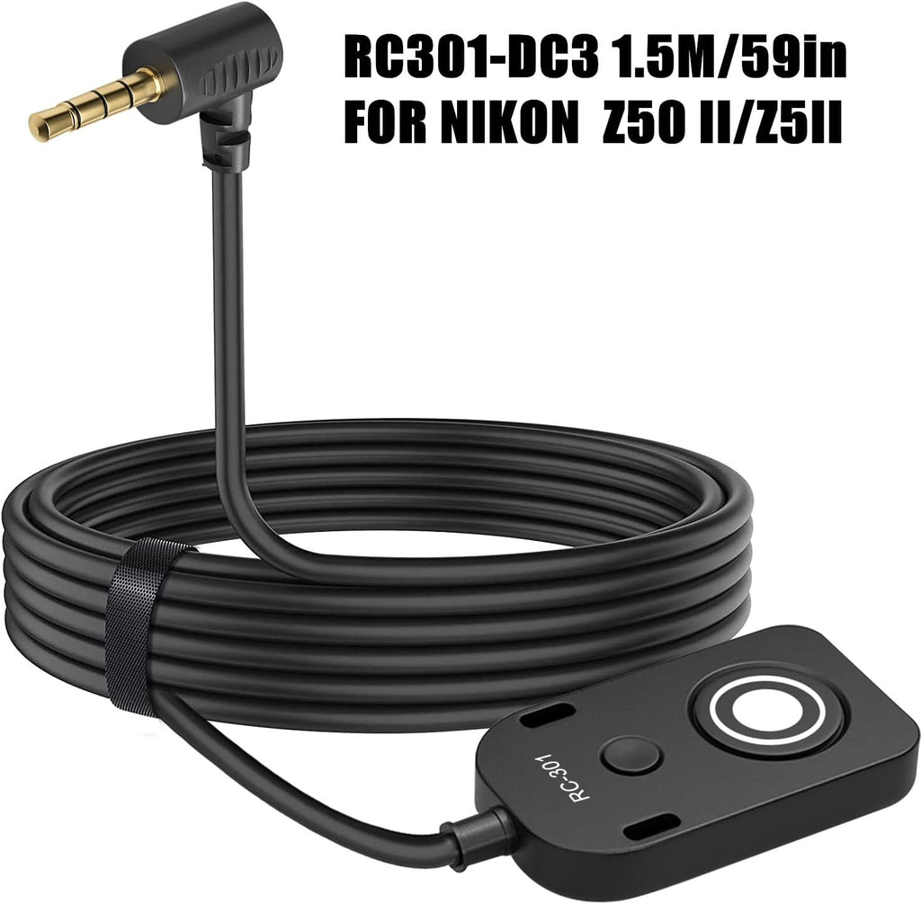 The RC301-DC3 Substitution for Nikon mc-dc3 Remote Release The 150cm/59in Small Remote Control of The Shutter Release Button Z5II/Z50 II Second-Generation Cameras z50ii /z5 ii (RC301-DC3)