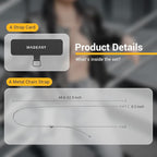 MAGEASY Crossbody Phone Chain Strap - Universal Metal Crossbody Phone Lanyard With Adjustable Length, Chic Cell Phone Necklace Crossbody Strap for iPhone & Android Phones - Silver Metal