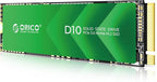 ORICO 128GB M.2 NVMe SSD, PCIe Gen3 2280 SSD - Up to 1700MB/s, Internal Solid State Drive with TLC NAND Flash, Compatible with Raspberry Pi 5 Desktop Laptop - D10
