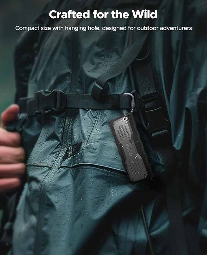 ORICO 1TB External SSD Up to 2000MB/s, Interface Extra Protection, Waterproof and Dust-Proof, Rugged and Reliable Outdoor Portable Solid State Drives for Action Camera, Smartphone, Laptop - O20