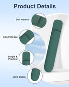 eZAKKA Silicone Pencil Holder For Most Pens,Pencils, 7.8 inch Self-Adhesive Stick To Notebooks,Diary, Desks,Tablet, Green, 1 Pack