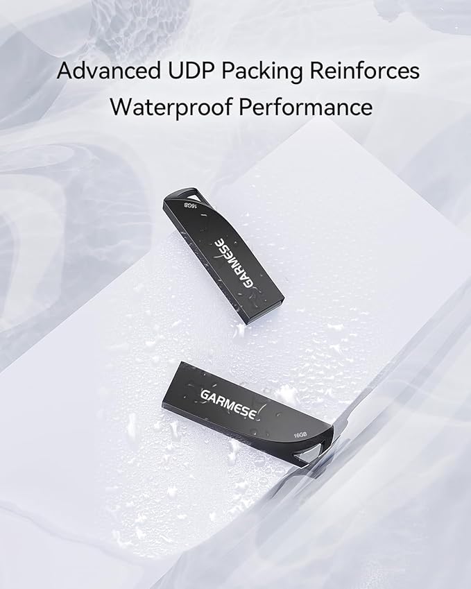 16GB USB Flash Drives 5 Pack Waterproof Metal USB Memory Stick Slim USB 2.0 Flash Drive, Portable Pen Drive Thumb Drive with Keychain Hole Jump Drive for Computer/Car/Smart TV (Black)