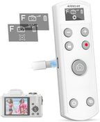 Remote Control for Fujifilm Camera,USB-C Rechargeable Wireless Shutter Release with OLED Screen for Fujifilm Fuji X100VI,X-T5,X-T4,X-T3,X-T50,X-T30II, X-T30,X-S20,X-S10,X-H2S,X-H2,X-E5 (White)