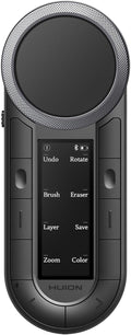 HUION Keydial Remote Bluetooth Programmable Keypad with Dual Dials 60 Customized Keys, OLED Display Macro Keypad Work with PC, Mac, Mobile, One-Hand Shortcut Keyboard for Drawing Tablet, Laptops