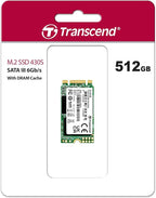 Transcend 512GB M.2 2242 SATA III SSD with Dram Cache, Up to 560MB/s, Compatible w/Ultrabook/Laptop/PC/Desktop, 3D TLC NAND Flash Internal Solid State Drive, LDPC Error Correction, SLC Cache, B+M Key