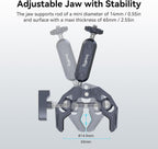 SMALLRIG Camera Mount Clamp, Ballhead Magic Arm and Adapter for Gopro, Camera Monitor Mount with 1/4"-20, 3/8"-16 Threaded Holes, Super Clamp for Gopro/DSLR/Stabilizer