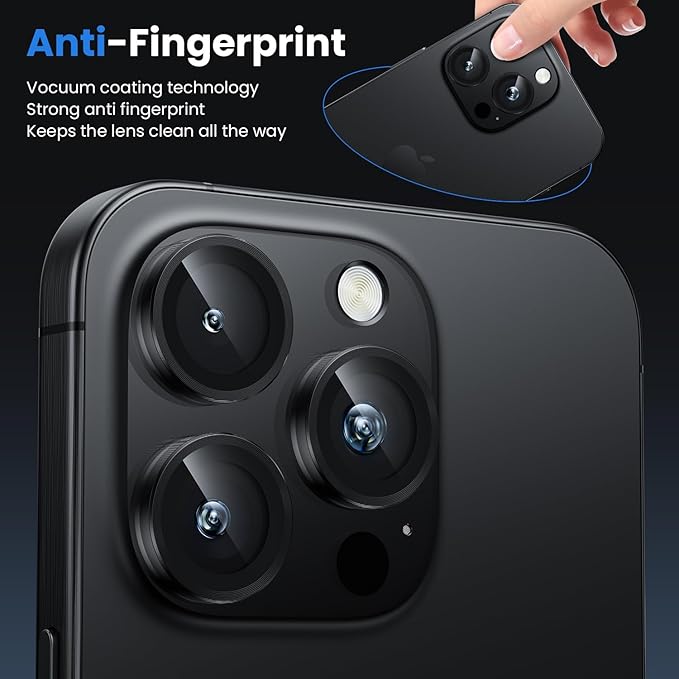 WSKEN for iPhone 16 Pro/iPhone 16 Pro Max Camera Lens Protector - [Original Shooting Model] Shatterproof Ultra HD Tempered Metal Glass Camera Screen Protector Cover Film Accessories