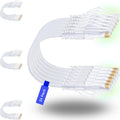 Rapink Patch Cables Cat6/ Cat6a 0.5ft (24 Pack) Slim, Cat6a Ethernet Patch Cable 10G Support, Snagless Cat 6 Patch Cable for Patch Panel to Switch, Flexiable Cat6 Ethernet Cable White
