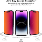 For iPhone 15 pro max privacy screen protector - anti-blue light, anti-glare, anti-spy gradient color privacy screen protector film