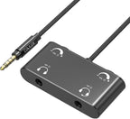 Cubilux Headphone Splitter with Volume Control, 3.5mm Dual Earphones Connector, 1/8 Double Audio Jack Adapter for 2 People, Music Share Adapter for Plane, Train Travel